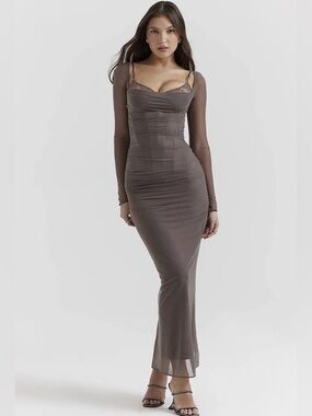 House of CB KATARINA Smoke Grey Maxi Dress